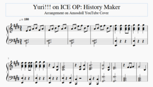 Yuri On Ice Theme Song Piano